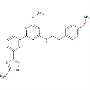 885067-54-9  4-Pyrimidinamine,2-methoxy-N-[2-(4-methoxyphenyl)ethyl]-6-[3-(5-methyl-1H-1,2,4-triazol-3-yl)phenyl]-
