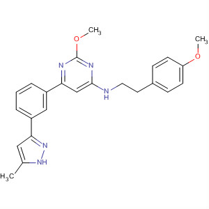 885067-56-1  4-Pyrimidinamine,2-methoxy-N-[2-(4-methoxyphenyl)ethyl]-6-[3-(5-methyl-1H-pyrazol-3-yl)phenyl]-