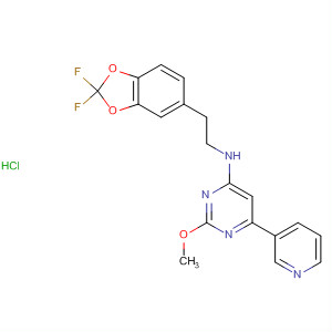 885067-90-3  4-Pyrimidinamine,N-[2-(2,2-difluoro-1,3-benzodioxol-5-yl)ethyl]-2-methoxy-6-(3-pyridinyl)-,monohydrochloride