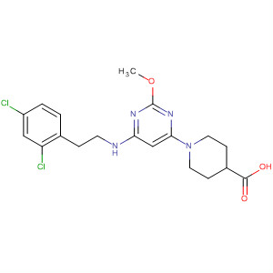 885069-24-9  4-Piperidinecarboxylic acid,1-[6-[[2-(2,4-dichlorophenyl)ethyl]amino]-2-methoxy-4-pyrimidinyl]-