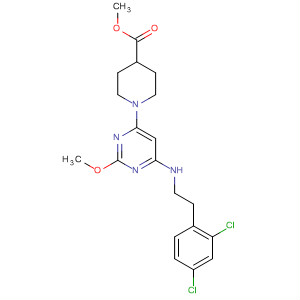 885069-27-2  4-Piperidinecarboxylic acid,1-[6-[[2-(2,4-dichlorophenyl)ethyl]amino]-2-methoxy-4-pyrimidinyl]-,methyl ester