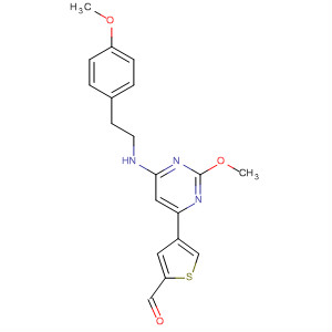 885069-34-1  2-Thiophenecarboxaldehyde,4-[2-methoxy-6-[[2-(4-methoxyphenyl)ethyl]amino]-4-pyrimidinyl]-