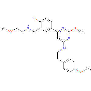 885069-35-2  4-Pyrimidinamine,6-[4-fluoro-3-[[(2-methoxyethyl)amino]methyl]phenyl]-2-methoxy-N-[2-(4-methoxyphenyl)ethyl]-