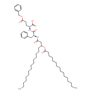 88556-71-2  L-Glutamic acid,N-[N-[1-oxo-3-[(1-oxohexadecyl)oxy]octadecyl]-L-phenylalanyl]-,5-(phenylmethyl) ester