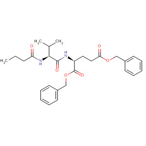 88556-76-7  L-Glutamic acid, N-[N-(1-oxobutyl)-L-valyl]-, bis(phenylmethyl) ester