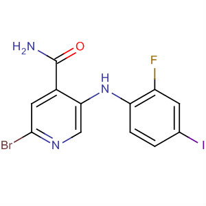 885588-13-6  4-Pyridinecarboxamide, 2-bromo-5-[(2-fluoro-4-iodophenyl)amino]-