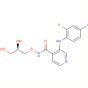 885588-20-5  4-Pyridinecarboxamide,N-[(2R)-2,3-dihydroxypropoxy]-3-[(2-fluoro-4-iodophenyl)amino]-