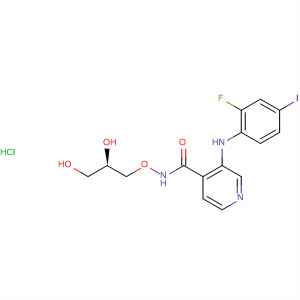 885588-22-7  4-Pyridinecarboxamide,N-[(2R)-2,3-dihydroxypropoxy]-3-[(2-fluoro-4-iodophenyl)amino]-,monohydrochloride