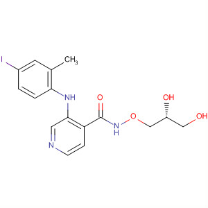885588-25-0  4-Pyridinecarboxamide,N-[(2R)-2,3-dihydroxypropoxy]-3-[(4-iodo-2-methylphenyl)amino]-