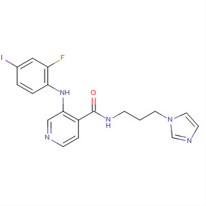 885588-38-5  4-Pyridinecarboxamide,3-[(2-fluoro-4-iodophenyl)amino]-N-[3-(1H-imidazol-1-yl)propyl]-