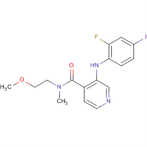 885588-41-0  4-Pyridinecarboxamide,3-[(2-fluoro-4-iodophenyl)amino]-N-(2-methoxyethyl)-N-methyl-