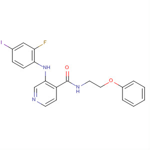 885588-43-2  4-Pyridinecarboxamide,3-[(2-fluoro-4-iodophenyl)amino]-N-(2-phenoxyethyl)-