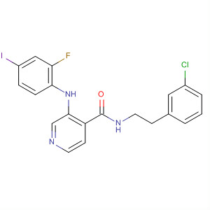 885588-46-5  4-Pyridinecarboxamide,N-[2-(3-chlorophenyl)ethyl]-3-[(2-fluoro-4-iodophenyl)amino]-