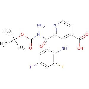 885588-63-6  4-Pyridinecarboxylic acid, 3-[(2-fluoro-4-iodophenyl)amino]-,2-[(1,1-dimethylethoxy)carbonyl]hydrazide