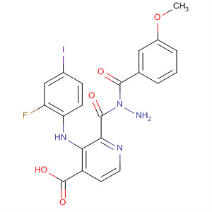 885588-75-0  4-Pyridinecarboxylic acid, 3-[(2-fluoro-4-iodophenyl)amino]-,2-(3-methoxybenzoyl)hydrazide