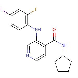 885588-82-9  4-Pyridinecarboxamide,N-cyclopentyl-3-[(2-fluoro-4-iodophenyl)amino]-