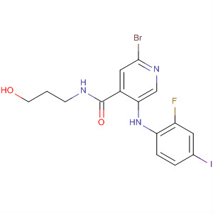 885588-92-1  4-Pyridinecarboxamide,2-bromo-5-[(2-fluoro-4-iodophenyl)amino]-N-(3-hydroxypropyl)-