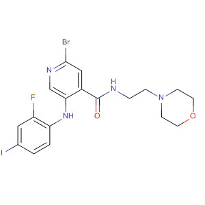 885589-09-3  4-Pyridinecarboxamide,2-bromo-5-[(2-fluoro-4-iodophenyl)amino]-N-[2-(4-morpholinyl)ethyl]-