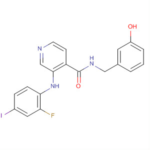 885589-28-6  4-Pyridinecarboxamide,3-[(2-fluoro-4-iodophenyl)amino]-N-[(3-hydroxyphenyl)methyl]-