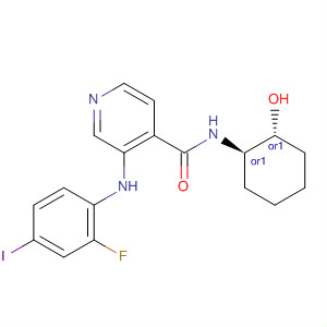 885589-34-4  4-Pyridinecarboxamide,3-[(2-fluoro-4-iodophenyl)amino]-N-[(1R,2R)-2-hydroxycyclohexyl]-, rel-
