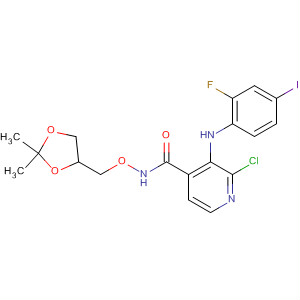 885589-55-9  4-Pyridinecarboxamide,2-chloro-N-[(2,2-dimethyl-1,3-dioxolan-4-yl)methoxy]-3-[(2-fluoro-4-iodophenyl)amino]-