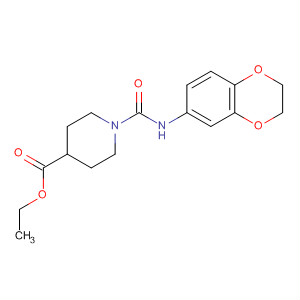 885687-26-3  4-Piperidinecarboxylic acid,1-[[(2,3-dihydro-1,4-benzodioxin-6-yl)amino]carbonyl]-, ethyl ester