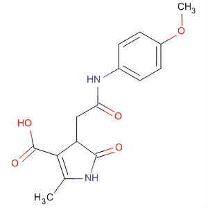 88571-54-4  1H-Pyrrole-3-carboxylic acid,4,5-dihydro-4-[2-[(4-methoxyphenyl)amino]-2-oxoethyl]-2-methyl-5-oxo-