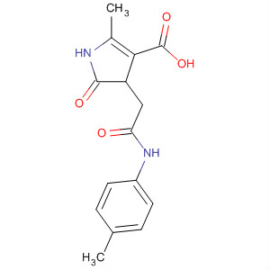 88571-57-7  1H-Pyrrole-3-carboxylic acid,4,5-dihydro-2-methyl-4-[2-[(4-methylphenyl)amino]-2-oxoethyl]-5-oxo-