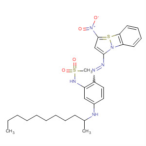 88583-86-2  Methanesulfonamide,N-[5-[(1-methyldecyl)amino]-2-[(5-nitro-2,1-benzisothiazol-3-yl)azo]phenyl]-