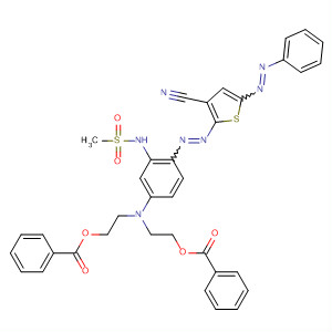 88595-78-2  Methanesulfonamide,N-[5-[bis[2-(benzoyloxy)ethyl]amino]-2-[[3-cyano-5-(phenylazo)-2-thienyl]azo]phenyl]-