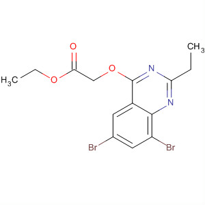 88624-87-7  Acetic acid, [(6,8-dibromo-2-ethyl-4-quinazolinyl)oxy]-, ethyl ester