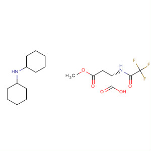 88631-33-8  L-Aspartic acid, N-(trifluoroacetyl)-, 1-methyl ester, compd. withN-cyclohexylcyclohexanamine (1:1)