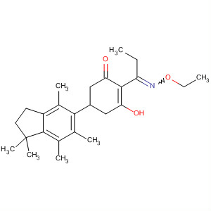 88632-57-9  2-Cyclohexen-1-one,5-(2,3-dihydro-1,1,4,6,7-pentamethyl-1H-inden-5-yl)-2-[1-(ethoxyimino)propyl]-3-hydroxy-