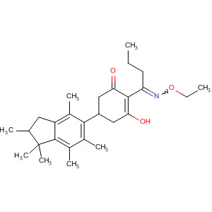 88632-59-1  2-Cyclohexen-1-one,5-(2,3-dihydro-1,1,2,4,6,7-hexamethyl-1H-inden-5-yl)-2-[1-(ethoxyimino)butyl]-3-hydroxy-