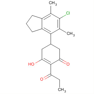 88633-78-7  2-Cyclohexen-1-one,5-(6-chloro-2,3-dihydro-5,7-dimethyl-1H-inden-4-yl)-3-hydroxy-2-(1-oxopropyl)-