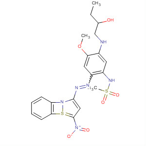 88638-01-1  Methanesulfonamide,N-[5-[(2-hydroxybutyl)amino]-4-methoxy-2-[(5-nitro-2,1-benzisothiazol-3-yl)azo]phenyl]-