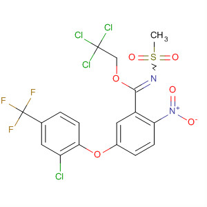 88647-42-1  Benzenecarboximidic acid,5-[2-chloro-4-(trifluoromethyl)phenoxy]-N-(methylsulfonyl)-2-nitro-,2,2,2-trichloroethyl ester