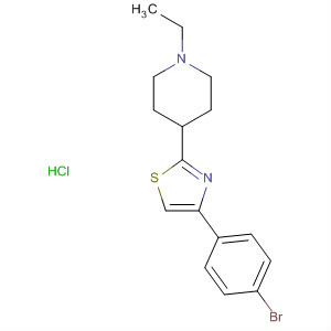 88654-38-0  Piperidine, 4-[4-(4-bromophenyl)-2-thiazolyl]-1-ethyl-, hydrochloride