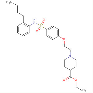 882848-94-4  4-Piperidinecarboxylic acid,1-[2-[4-[(butylphenylamino)sulfonyl]phenoxy]ethyl]-, ethyl ester