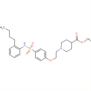 882849-70-9  4-Piperidinecarboxylic acid,1-[2-[4-[(butylphenylamino)sulfonyl]phenoxy]ethyl]-, methyl ester