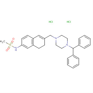 88285-39-6  Methanesulfonamide,N-[6-[[4-(diphenylmethyl)-1-piperazinyl]methyl]-7,8-dihydro-2-naphthalenyl]-, dihydrochloride