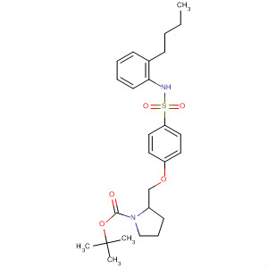 882850-42-2  1-Pyrrolidinecarboxylic acid,2-[[4-[(butylphenylamino)sulfonyl]phenoxy]methyl]-, 1,1-dimethylethylester, (2R)-