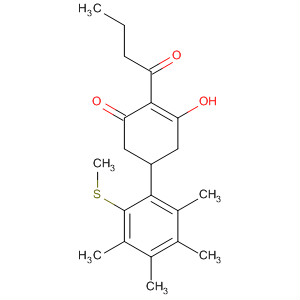 88310-95-6  2-Cyclohexen-1-one,3-hydroxy-2-(1-oxobutyl)-5-[2,3,4,5-tetramethyl-6-(methylthio)phenyl]-