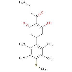 88310-96-7  2-Cyclohexen-1-one,3-hydroxy-2-(1-oxobutyl)-5-[2,3,5,6-tetramethyl-4-(methylthio)phenyl]-