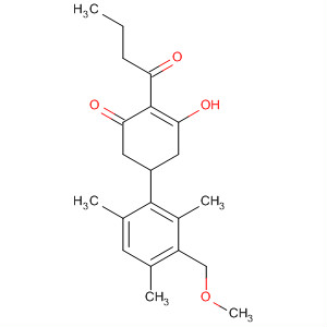 88311-02-8  2-Cyclohexen-1-one,3-hydroxy-5-[3-(methoxymethyl)-2,4,6-trimethylphenyl]-2-(1-oxobutyl)-