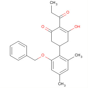 88311-07-3  2-Cyclohexen-1-one,5-[2,4-dimethyl-6-(phenylmethoxy)phenyl]-3-hydroxy-2-(1-oxopropyl)-
