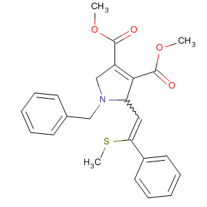 88329-73-1  1H-Pyrrole-3,4-dicarboxylic acid,2,5-dihydro-2-[2-(methylthio)-2-phenylethenyl]-1-(phenylmethyl)-,dimethyl ester