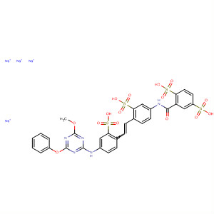 88331-87-7  1,4-Benzenedisulfonic acid,2-[[[4-[2-[4-[(4-methoxy-6-phenoxy-1,3,5-triazin-2-yl)amino]-2-sulfophenyl]ethenyl]-3-sulfophenyl]amino]carbonyl]-, tetrasodium salt