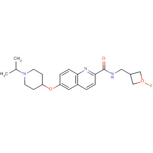 883311-07-7  2-Quinolinecarboxamide,N-[(3-fluoro-3-oxetanyl)methyl]-6-[[1-(1-methylethyl)-4-piperidinyl]oxy]-