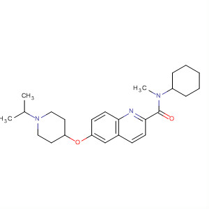 883311-11-3  2-Quinolinecarboxamide,N-cyclohexyl-N-methyl-6-[[1-(1-methylethyl)-4-piperidinyl]oxy]-